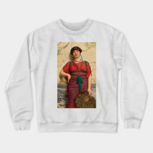 Eurypyle by John William Godward Crewneck Sweatshirt